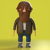 My project for course: Design of Characters in Cinema 4D: from the Sketch to 3D Printing. Un progetto di Illustrazione tradizionale, 3D, Animazione 3D e Character design 3D di mikehotelgamer - 20.07.2022