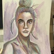 My project for course: Artistic Portrait with Watercolors. Fine Arts, Painting, Watercolor Painting, and Portrait Drawing project by Andres Portillo - 07.21.2022