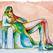 My project for course: Expressive Figure Drawing: Explore Lines, Shapes and Colors. Fine Arts, Pencil Drawing, Drawing, Portrait Drawing, Realistic Drawing, Figure Drawing, and Gouache Painting project by Michèle Meister - 07.21.2022
