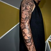 Mi proyecto del curso: Cómo diseñar un tatuaje. Un proyecto de Ilustración tradicional y Diseño de tatuajes de Diego Alejandro López Pacheco - 22.07.2022