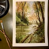 My project for course: Natural Landscapes in Watercolor. Een project van  Beeldende kunst, Schilderij y Aquarelschilderen van loops85 - 21.07.2022