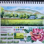 Mi proyecto del curso: Cuaderno de viaje en acuarela. Traditional illustration, Watercolor Painting, Architectural Illustration, and Sketchbook project by amroldan94 - 07.22.2022