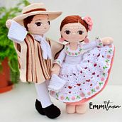 José Antonio y Mónica. Design, Amigurumi, and Knitting project by EmmiLana - 07.22.2022