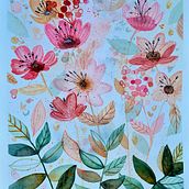 Mein Kursprojekt: Blumenkompositionen mit Aquarell: Verbinde dich mit der Natur. Un projet de Illustration traditionnelle, Peinture, Aquarelle et Illustration botanique de Nena Kardel - 22.07.2022