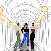 Mon projet du cours :  Réalisation des croquis de mode. Ilustração tradicional, Esboçado, Design de moda, Desenho digital, e Desenho de moda projeto de Andreia Sousa Do Nascimento - 22.07.2022