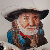 Retrato Willie Nelson en Acuarela . Un progetto di Belle arti e Pittura di Sandra García Morales - 22.07.2022