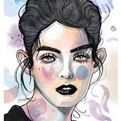 My project for course: Illustrated Portrait in Watercolor. Traditional illustration, Fine Arts, Painting, Drawing, Watercolor Painting, Portrait Drawing, and Artistic Drawing project by makeshiftman00 - 07.22.2022