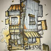 Mi proyecto del curso: Dibujo arquitectónico expresivo con marcadores de colores. Sketching, Drawing, Architectural Illustration, Sketchbook & Ink Illustration project by Estiven Rodriguez - 07.20.2022