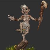 Licho (Likho), a project for zBrush basic course (3D modeling software). 3D, and Character Design project by Anna E. Lukasik-Fisch - 07.23.2022