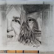 Mein Kursprojekt: Künstlerisches Porträt mit Kohlestift: die Atmosphäre. Traditional illustration, Fine Arts, Drawing, Portrait Drawing, Realistic Drawing, and Artistic Drawing project by Nanette Haas - 07.24.2022