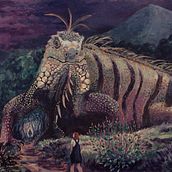 Giant lizard painting. Fine Arts, and Painting project by Erin Johnson - 07.21.2022