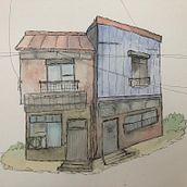 My project for course: Expressive Architectural Sketching with Colored Markers. Sketching, Drawing, Architectural Illustration, Sketchbook & Ink Illustration project by Zbynek Jara - 07.24.2022