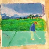 Mi proyecto del curso: Niño jugando al golf . Un projet de Beaux Arts, Peinture à l'huile , et Peinture de ivonneinbox - 14.07.2022