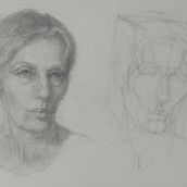 My project for course: Graphite Drawing Techniques for Planar Portraiture. Un proyecto de Bellas Artes, Bocetado, Dibujo, Dibujo de Retrato, Dibujo realista y Dibujo artístico de Laura Natusch - 24.07.2022