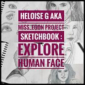 Mon projet du cours : Carnet de portraits : explorez le visage humain. Sketching, Drawing, Portrait Drawing, Artistic Drawing, and Sketchbook project by miss_egon - 10.31.2022