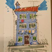 Mi proyecto del curso: Dibujo arquitectónico expresivo con marcadores de colores. Sketching, Drawing, Architectural Illustration, Sketchbook & Ink Illustration project by Nacho Murugarren - 07.25.2022
