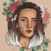 My project for course: Illustrated Portraits with Procreate. Traditional illustration, Vector Illustration, Digital Illustration, and Portrait Drawing project by Belén Gabarró - 07.24.2022