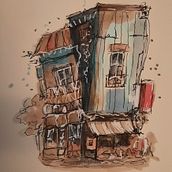 My project for course: Expressive Architectural Sketching with Colored Markers. Sketching, Drawing, Architectural Illustration, Sketchbook & Ink Illustration project by Janice Casault - 07.19.2022