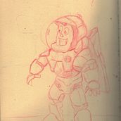 Buzz Lightyear (copie este arte conceptual de buzz) . Traditional illustration project by Antonio Martinez - 07.25.2022