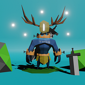 My project for course: Low Poly Character Modeling for Video Games. 3D, Modelagem 3D, Videogames, Design de personagens 3D, e Design de videogames projeto de mikkimovie - 25.07.2022