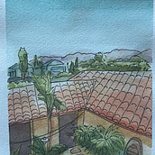 Painting of my House. Sketching, Drawing, Watercolor Painting, Architectural Illustration, Sketchbook & Ink Illustration project by hykaioswolf - 07.26.2022