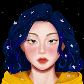 Meu projeto do curso: Retrato digital no Photoshop com um toque de fantasia. Ilustração tradicional, Desenho, Ilustração digital, Desenho de retrato, Desenho digital, e Pintura digital projeto de Marina Dias - 20.07.2022