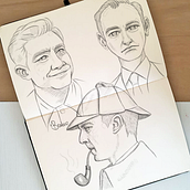 Projeto do curso: Caderno de retratos: explore o rosto humano. Sketching, Drawing, Portrait Drawing, Artistic Drawing, and Sketchbook project by Bea Brito - 07.21.2022