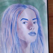 My project for course: Artistic Portrait with Watercolors. Fine Arts, Painting, Watercolor Painting, and Portrait Drawing project by helen2022 - 07.26.2022