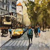My project for course: Urban Landscapes in Watercolor. Fine Arts, Watercolor Painting, and Architectural Illustration project by Mircea G - 07.22.2022