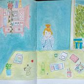 Il mio progetto per il corso: Sketchbook per esplorare il tuo stile di disegno.. Traditional illustration, Sketching, Creativit, Drawing, Watercolor Painting, Sketchbook, and Gouache Painting project by Monica Magnani - 07.27.2022
