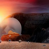 My project for course: Futuristic 3D Environments with Photoshop and Blender. 3D, Photograph, Post-production, Photo Retouching, and 3D Modeling project by Dasha Poryadina - 07.25.2022