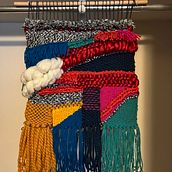 My project for course: Introduction to Frame Loom Tapestry. Projekt z dziedziny Projektowanie dodatków,  Dekoracja wnętrz,  Tkactwo, Tkanie, Wzornictwo tekst i liów użytkownika Marina Petric - 28.07.2022
