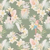 Tropical Amazonia. Traditional illustration, Pattern Design, Drawing, Digital Illustration, and Botanical Illustration project by Mariana Yamamoto - 07.22.2022