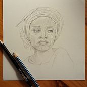 Desilusión - Mi proyecto del curso: Sketchbook de retrato: explora el rostro humano Ein Projekt aus dem Bereich Skizzenentwurf, Zeichnung, Porträtzeichnung, Artistische Zeichnung und Sketchbook von Ana Luengo Michel - 28.07.2022