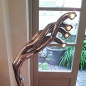 Exhaust Manifold Floor lamp. Interior Design, Lighting Design, Product Design, and Sculpture project by Jason Lockyer - 07.28.2022