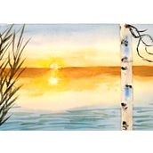 Mon projet du cours : Paysages atmosphériques à l'aquarelle. Een project van  Beeldende kunst, Schilderij y Aquarelschilderen van Chrystèle Bourély - 28.07.2022