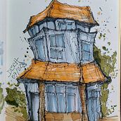 Mi proyecto del curso: Dibujo arquitectónico expresivo con marcadores de colores. Sketching, Drawing, Architectural Illustration, Sketchbook & Ink Illustration project by jane disch - 07.28.2022