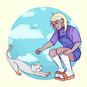 Gatinho preguiçoso. Un proyecto de Ilustración tradicional y Diseño de personajes de Thaís Hentges - 29.07.2022