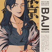 Baji | Tokyo Revengers Poster. Un projet de Illustration traditionnelle, Conception d'affiches, Illustration numérique , et Manga de Asami Iida - 28.07.2022