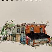 Mein Kursprojekt: Expressive Architekturskizzen mit Markern. Sketching, Drawing, Architectural Illustration, Sketchbook & Ink Illustration project by Mily Podzim - 07.29.2022