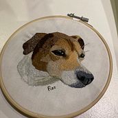 My project for course: Embroidered Pet Portraits: The Thread Painting Technique. Embroider, Naturalistic Illustration, and Textile Design project by Zoe McCormick - 07.29.2022