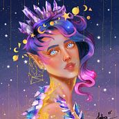 Mi proyecto del curso: Retratos digitales de fantasía con Photoshop. Traditional illustration, Drawing, Digital Illustration, Portrait Drawing, Digital Drawing, and Digital Painting project by ara_digitalart - 07.30.2022