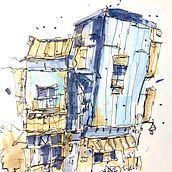 My project for course: Expressive Architectural Sketching with Colored Markers. . Sketching, Drawing, Architectural Illustration, Sketchbook & Ink Illustration project by Ralph Thompson - 07.30.2022