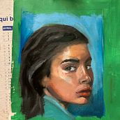 Mon projet du cours : Portrait expressif à l'huile : explorez la technique alla prima Ein Projekt aus dem Bereich Bildende Künste, Malerei und Ölmalerei von Flaminia Carloni - 31.07.2022