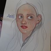 Meu projeto do curso: Retrato ilustrado em aquarela. Een project van Traditionele illustratie,  Beeldende kunst, Schilderij,  Tekening, Aquarelschilderen,  Portrettekening y  Artistieke tekening van Manoela Portocarrero - 24.12.2021