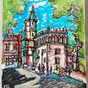 Urban Sketching - Final Project. Traditional illustration, Sketching, Drawing, Watercolor Painting, Architectural Illustration, and Sketchbook project by smk5050 - 07.31.2022