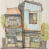 My project for course: Expressive Architectural Sketching with Colored Markers. Sketching, Drawing, Architectural Illustration, Sketchbook & Ink Illustration project by jodewley42 - 08.01.2022