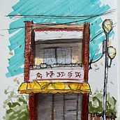 My project for course: Expressive Architectural Sketching with Colored Markers. Sketching, Drawing, Architectural Illustration, Sketchbook & Ink Illustration project by cm_123456789 - 08.01.2022