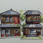 My project for course: Expressive Architectural Sketching with Colored Markers. Un projet de Esquisse , Dessin, Illustration architecturale, Carnet de croquis et Illustration à l'encre de chesler475 - 19.07.2022