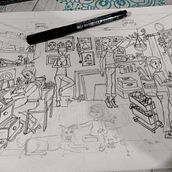 Mi proyecto del curso: Sketching creativo: llena tus ilustraciones de vida y detalle. Un proyecto de Ilustración tradicional, Bocetado, Dibujo a lápiz, Dibujo, Pintura a la acuarela, Sketchbook, Ilustración con tinta, Gestión del diseño, Diseño gráfico, Pintura y Collage de Maria Rosa Benedetto - 01.08.2022